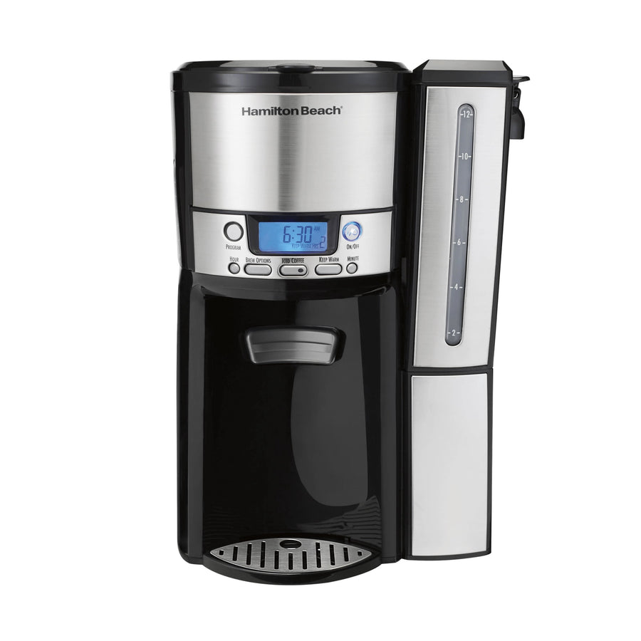Hamilton Beach 12-Cup Programmable Drip Coffee Maker Machine, Dispensing Coffee Pot, Cafetera, Black