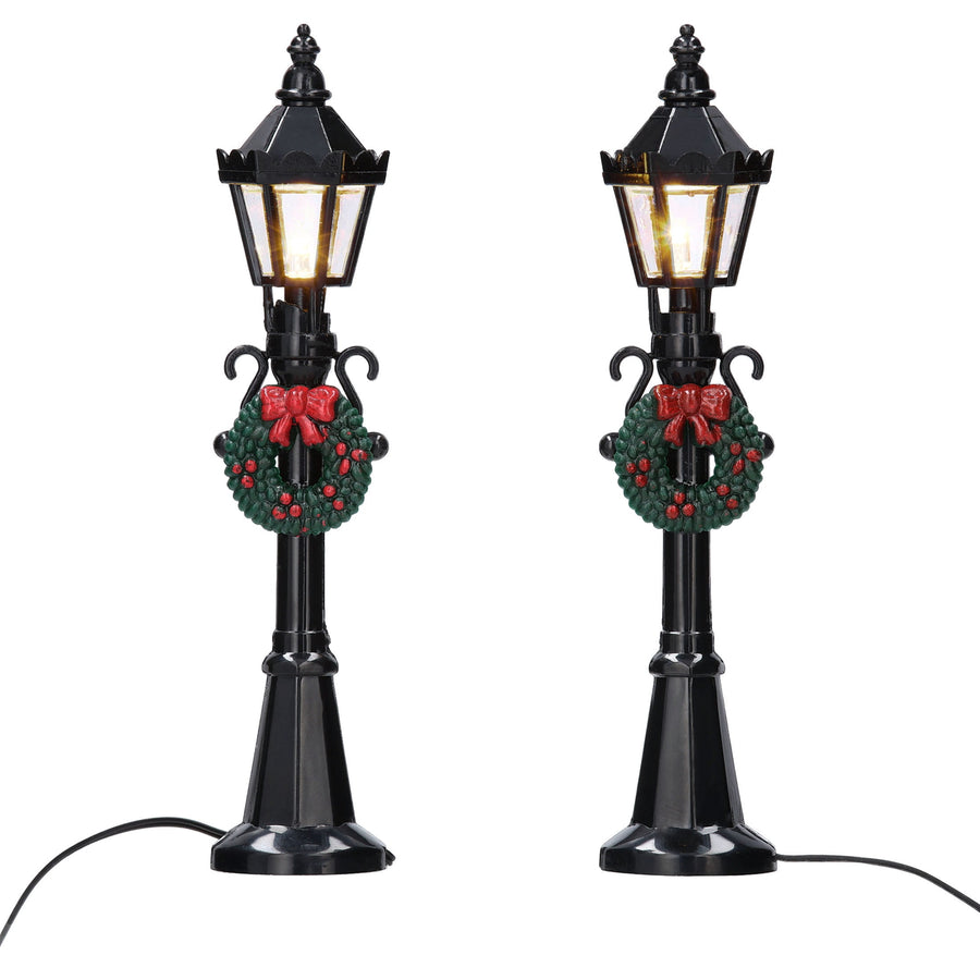 LED Light Post Christmas Village Decoration, Brown, 5.3", by Holiday Time