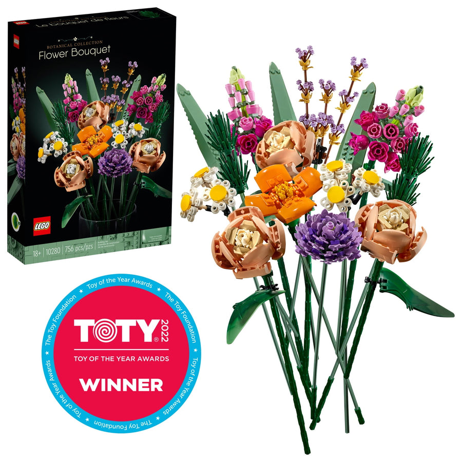 LEGO Botanicals Flower Bouquet Building Set - Artificial Flowers for Decoration for Home and Display, Ages 18+ - Small Fake Flowers for Table, Desk, Office - Birthday or Anniversary Gift Idea - 10280