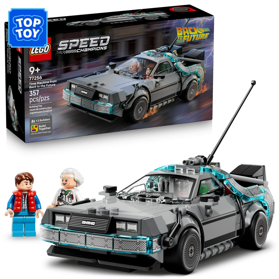 LEGO Speed Champions Time Machine from Back to the Future Building Toy for Kids - Pretend Play & Display Car Toy W/2 Build Modes for Boys & Girls, Ages 9+ - Gift Ideas for Birthdays & Fans - 77256