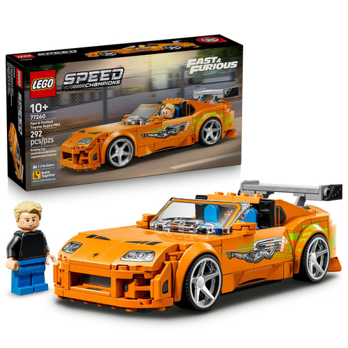 LEGO Speed Champions The Fast and The Furious Toyota Supra MK4 - Building Toy for Boys & Girls, Ages 10+ - Fast and Furious Car with Minifigure - Gift for Birthdays - 77260