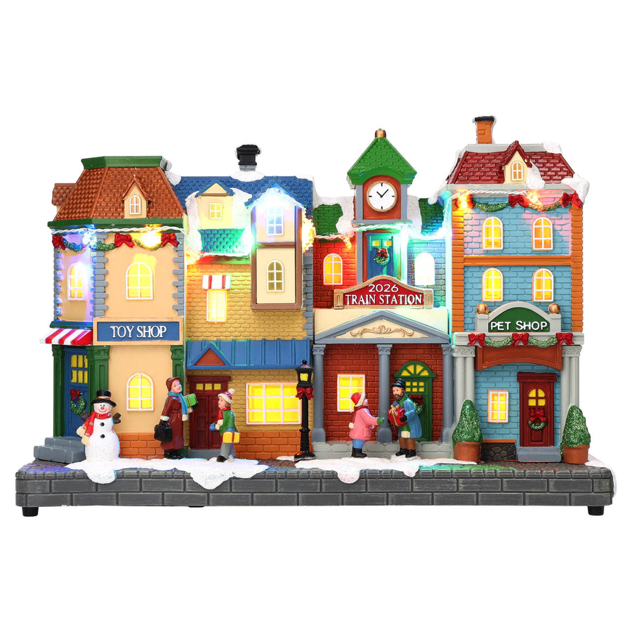 Light-Up and Musical Village House Christmas Village Building, Multicolor, 9", by Holiday Time