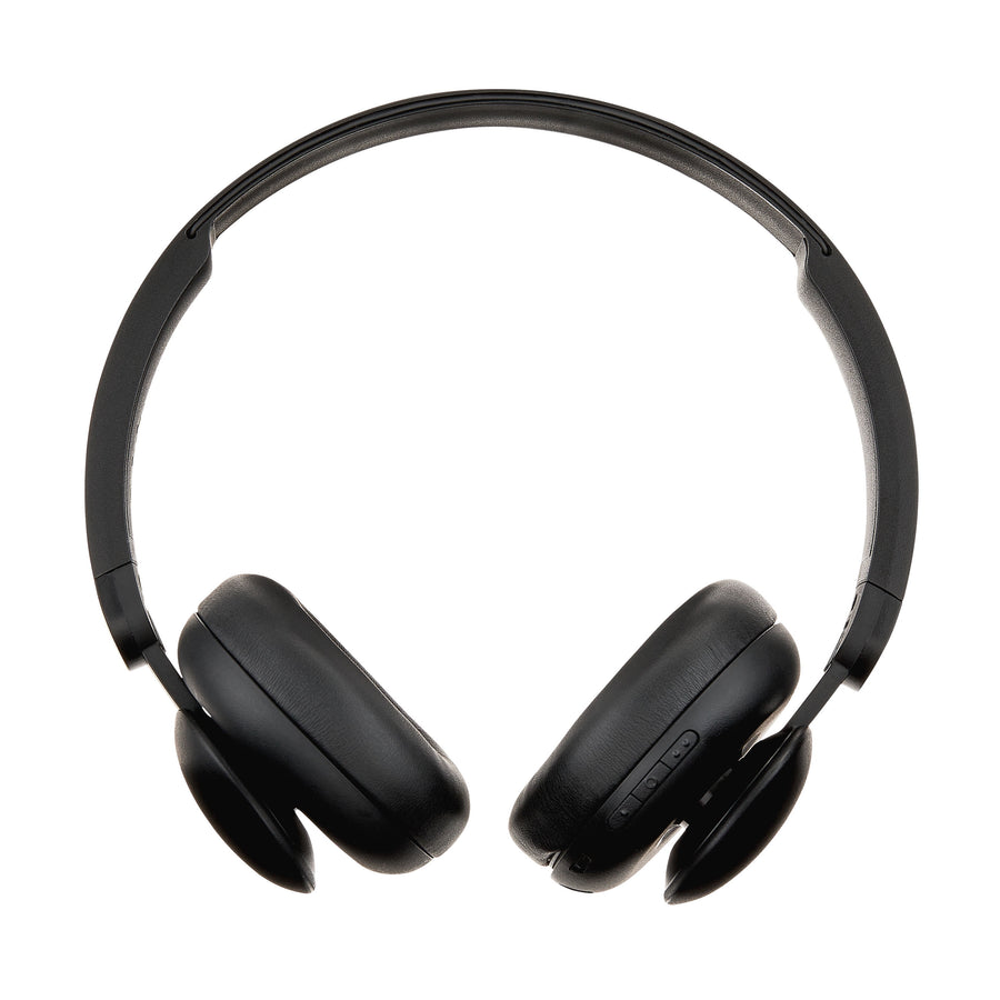 onn Wireless On-ear Headphones with Bluetooth, Black