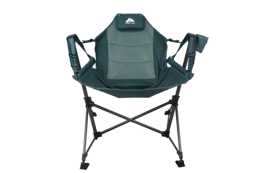 Ozark Trail Swing Hammock Chair with Built-in Pillow, Green