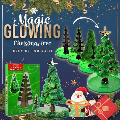 YANHAIGONG Tabletop Mini Christmas Tree,Small Christmas Tree Decorations,Artificial Tabletop Christmas Tree with Lights,Christmas Gift Paper Tree Growing Tree Toy Boys Girls Novelty 20ml