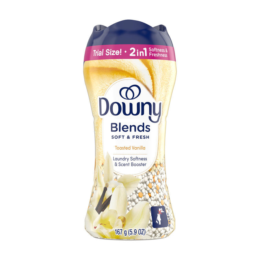 Downy Blends Soft & Fresh Toasted Vanilla in-wash scent booster bottle, front label view