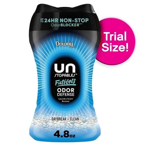 Downy Unstopables Fusions Odor Defense laundry scent booster bottle, Daybreak + Clean trial size