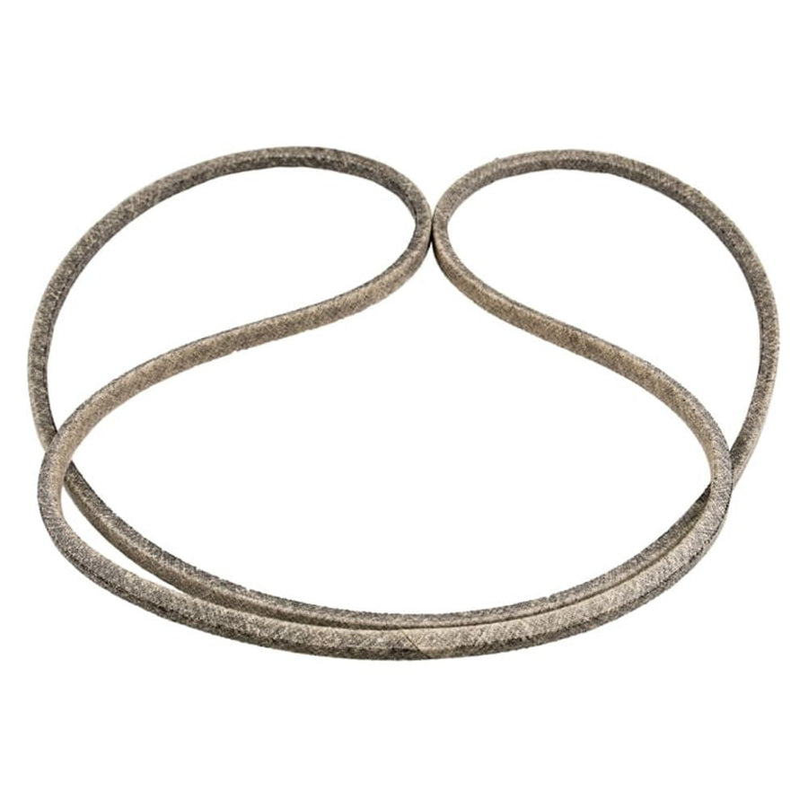 Husqvarna replacement V-belt (532139573) coiled on a white background