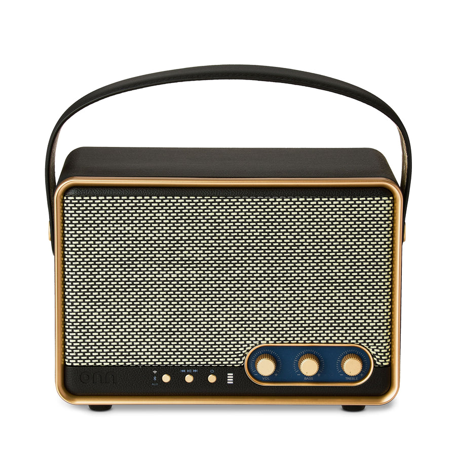 onn Large Wi-Fi Speaker with 360-Degree Directional Sound, Black
