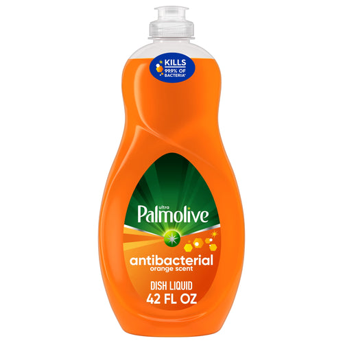 single 42 fl oz bottle of palmolive antibacterial orange scent dish liquid with flip-top cap