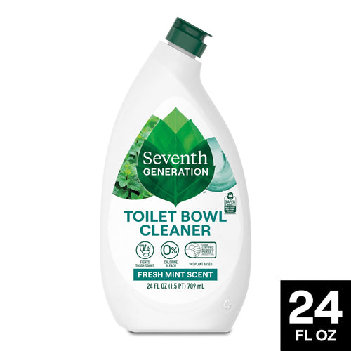 Seventh Generation Toilet Bowl Cleaner bottle with green leaf logo and fresh mint label on white background