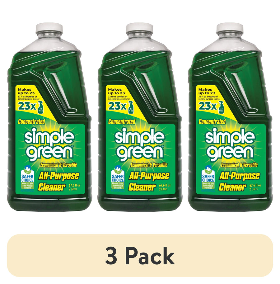 Three Simple Green all-purpose cleaner refill bottles shown side-by-side with a 3 Pack label