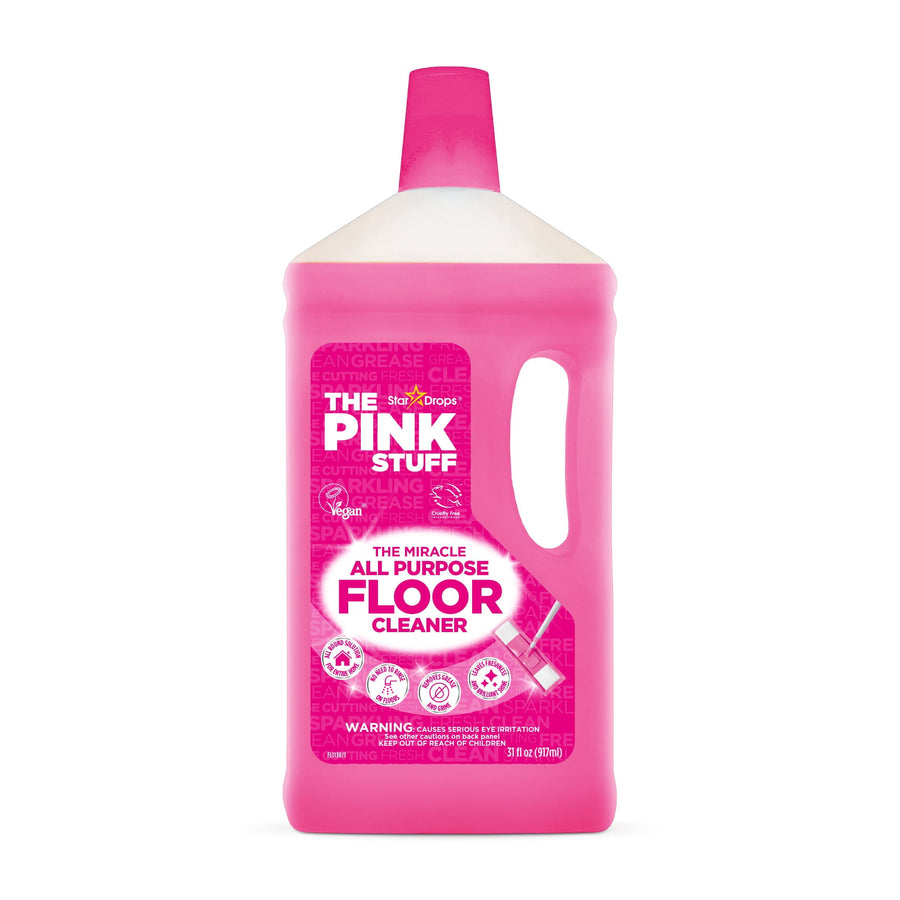 Front-facing pink bottle of The Pink Stuff All Purpose Floor Cleaner on white background