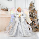 Mr. Christmas 12 in. Fiber-Optic Animated Tree Topper - White Angel – view 3