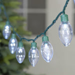 Indoor/Outdoor 100-Count LED Smooth C9 Christmas String Lights, Cool White, Green Wire, 57', by Holiday Time – view 3