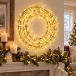 Light-Up Starburst Christmas Wreath, Warm White, 16", by Holiday Time – view 2