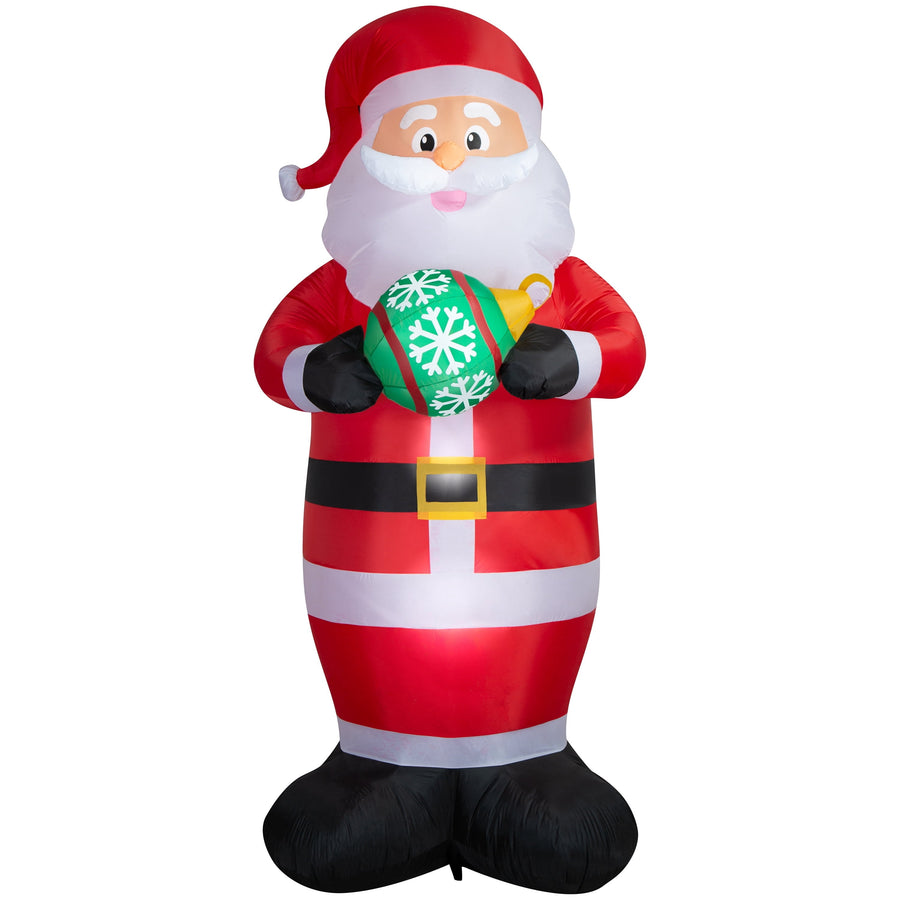 Multicolor Santa Holding Ornament Christmas Airblown Yard Inflatable, 10', by Holiday Time