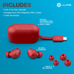 JLab Go Pop+ True Wireless Earbuds, Rose Red, Bluetooth, IPX4 Water Resistance, Be Aware Mode – view 3