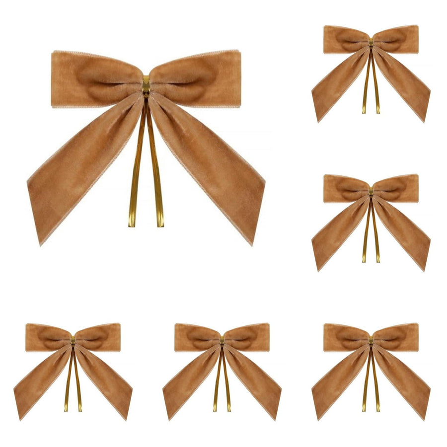12-Piece 3.5-Inch Velvet Christmas Bows, Pre-Tied Mini Ribbon Bows with Wire Ties for Gift Wrapping, Gift Boxes, Treat Bags, Wreaths and Holiday Decor