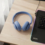 onn Wireless On-Ear Headphones, Blue – view 2