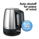 Hamilton Beach Stainless Steel Electric Kettle, Tea & Water Kettle, 1L – view 3