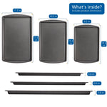 Mainstays 3-Piece Carbon Steel Nonstick Cookie Sheet Set, Gray – view 2