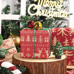 Gift Wrapping Paper Roll 58" x 23", Christmas Printed Gift Wrap, Easy Cut & Fold, Durable Paper for Birthday, Holiday, Party and DIY Crafts,4 Rolls – view 3