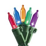 Indoor/Outdoor 50-Count LED Mini Christmas String Lights, Multicolor, Green Wire, 10.2', by Holiday Time
