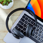 onn Wireless On-ear Headphones with Bluetooth, Black – view 2