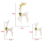 3-Piece Lighted Reindeer Outdoor Christmas Decoration – Warm White LED Deer Family with Ground Stakes – Waterproof Yard Garden Lawn Holiday Lights – view 3