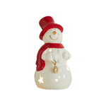 weibbin Lighted Ceramic Christmas Tree Snowman Decor Gift Porcelain White Ceramic Figurines with Lights for Table Centerpiece Mantel Tabletop Fireplace Xmas Holiday Winter Decor – view 2