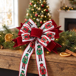 Multicolor Nutcracker Decorative Christmas Bow, 31", by Holiday Time – view 2