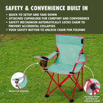 Ozark Trail Kids Camping Chair with Cupholder, Green – view 3