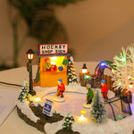 Christmas Decoration Light Music Resin Christmas Village House with Light, Music, and Snowman – view 2