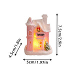 PPKVUFD 1Pc Christmas Village LED Lighted Christmas Village Houses with Figurines, Christmas Village Collection Indoor Room Decor Collectible Buildings – view 3