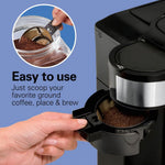 Hamilton Beach 2-Way Brewer, Single Serve or 12 Cup Coffee Maker, Black, 49980A – view 3