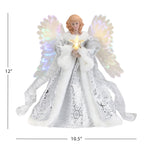 Mr. Christmas 12 in. Fiber-Optic Animated Tree Topper - White Angel – view 2
