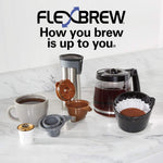 Hamilton Beach 49976 FlexBrew Trio 2-Way Coffee Maker, Compatible with K-Cup Pods or Grounds, Combo, Single Serve & Full 12c Pot, Black – view 3