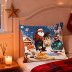 chaungfeng Christmas Decorations, Print Christmas Pillow Covers 18" x 18", with 8 Cute Patterns, Throw Pillow Covers for Home Christmas Decor, Soft Linen Material – view 2