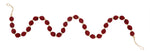 Holiday Time Set of 2 - 6ft Red/ Black Fabric Garland (Set of 2 garlands 6 feet each) – view 2