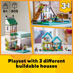 LEGO Creator 3 in 1 Cozy House Building Kit, Rebuild into 3 Different Houses, Includes Family Minifigures and Accessories, DIY Building Toy Ideas for Outdoor Play for Kids, Boys and Girls, 31139 – view 3
