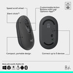 Logitech ICON COMBO, Bluetooth keyboard and mouse combo, comfortable typing, programmable keys and buttons - Graphite – view 3
