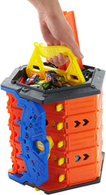 Hot Wheels Track Builder Action, Roll Out Raceway, Track Set with 5 Lane Racetrack and Toy Storage Bucket, Includes 1 Toy Car, Toys for Ages 4 to 10, One Pack, HGK41 – view 3