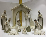 10-Piece Ivory And Gold Religious Christmas Nativity Figurine Set, 11.5" – view 2