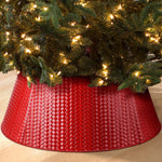 Ayieyill 28" Christmas Tree Collar, Christmas Tree Collar Basket Skirt for Large Christmas Tree, Tree Skirt Accessory | Red | Metal – view 3