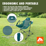 Ozark Trail Swing Hammock Chair with Built-in Pillow, Green – view 3