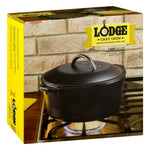 Lodge Pre-Seasoned 5 Quart Cast Iron Dutch Oven with Loop Handles and Cast Iron Cover – view 2