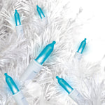 Indoor/Outdoor 100-Count LED Mini Christmas String Lights, Teal, White Wire, 19.5', by Holiday Time – view 2