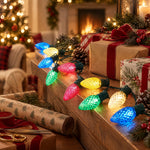 Indoor/Outdoor 50-Count LED 8-Function Color-Sync C7 Christmas String Lights, Multicolor to Warm White, Green Wire, 21', by Holiday Time – view 3