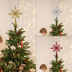 Christmas Angel Tree Topper Christmas Doll Tree Top Star Gold Red Winged Fabric Dress Christmas Decoration Xmas Tree Ornaments Decoration